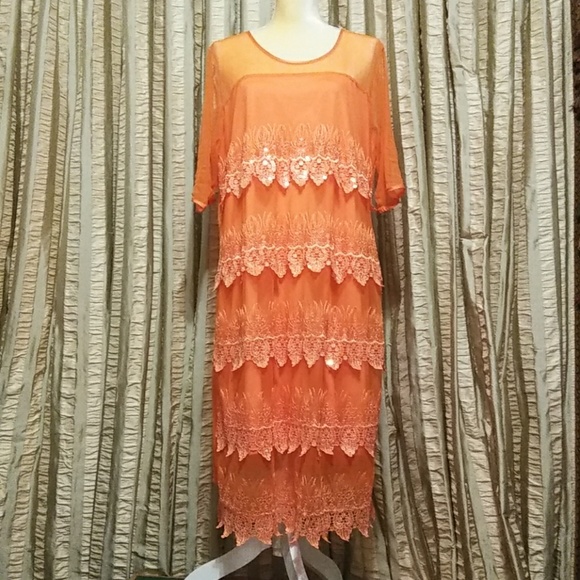 Size 1X Badgley Mischka American Glamour Dress - Picture 1 of 8